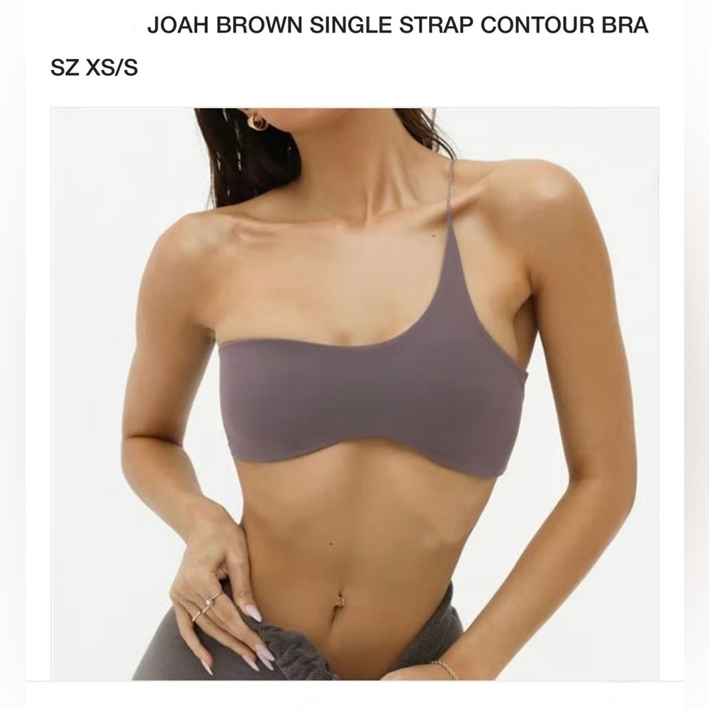 JOAH BROWN Single Strap Contour Bra - SUEDED MAUVE XS/S vguc